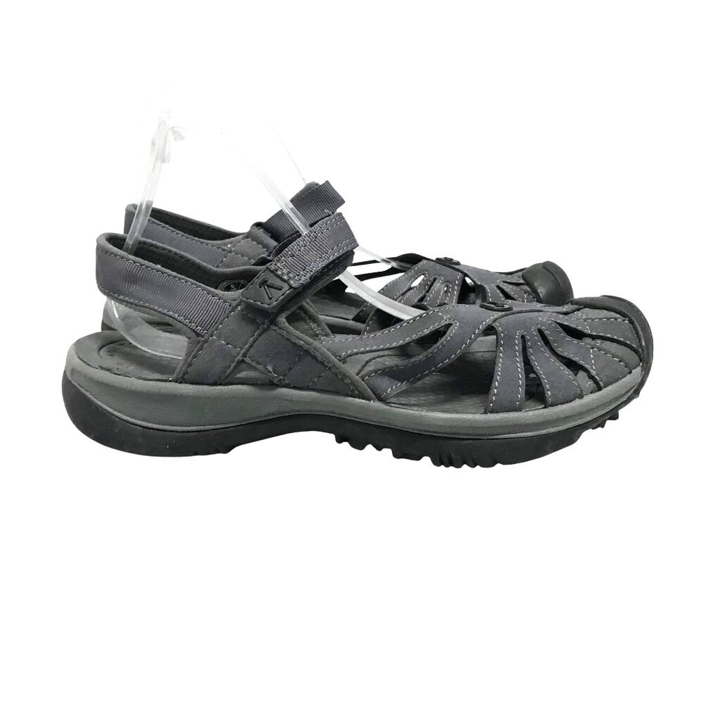 KEEN Womens 8/38.5 Strappy Gray Sandal Waterproof Closed Toe